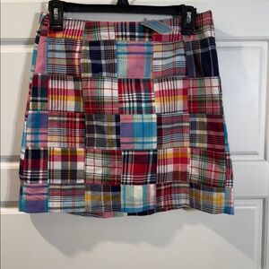 Castaway Nantucket Ali Madras Patchwork Skirt SCONSET PATCH MADRAS 2 NWT